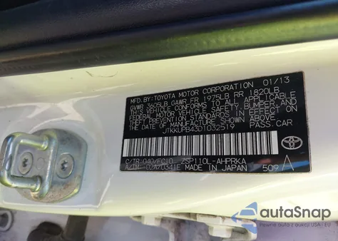 2013 Scion Xd from USA, damaged, VIN JTKKUPB43D1032519